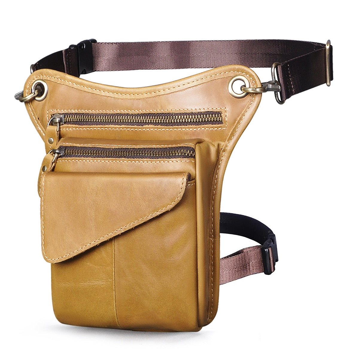 Multifunction Real Leather Shoulder Messenger Bag For Men