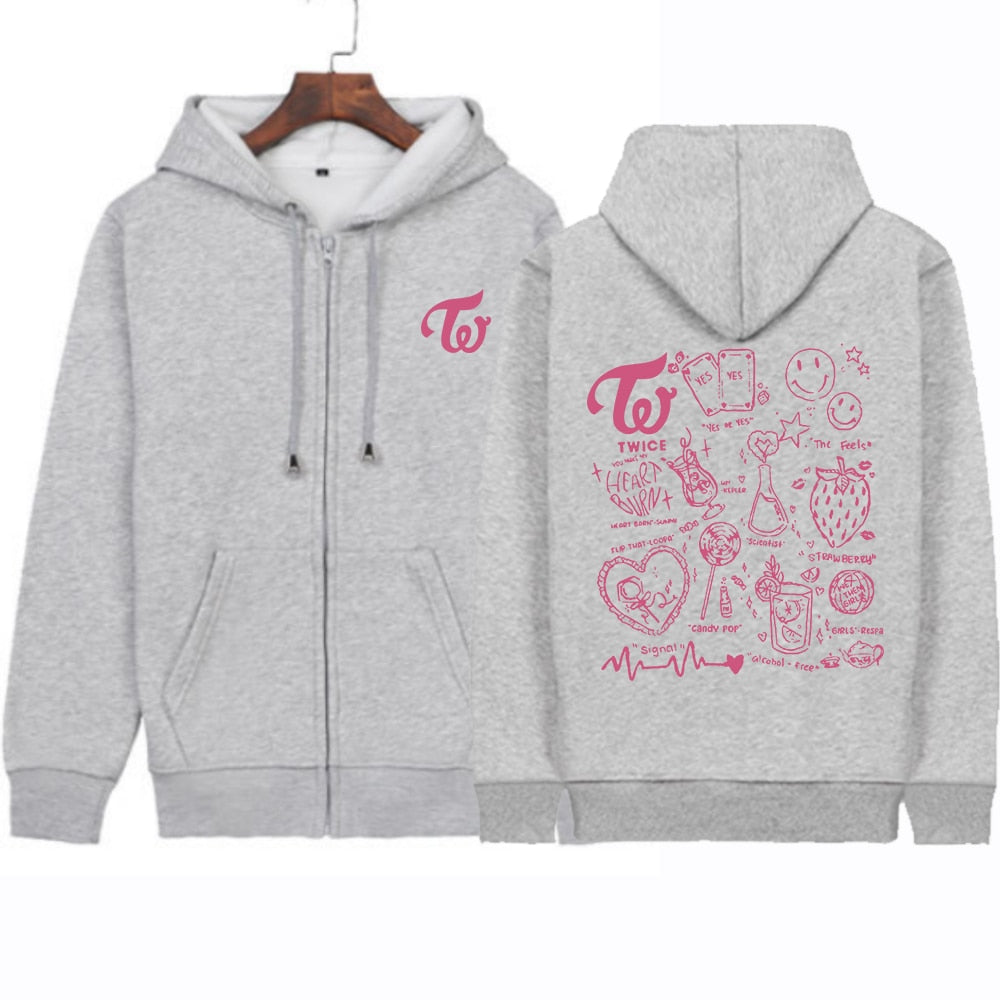 TWICE Zip Up Hoodies