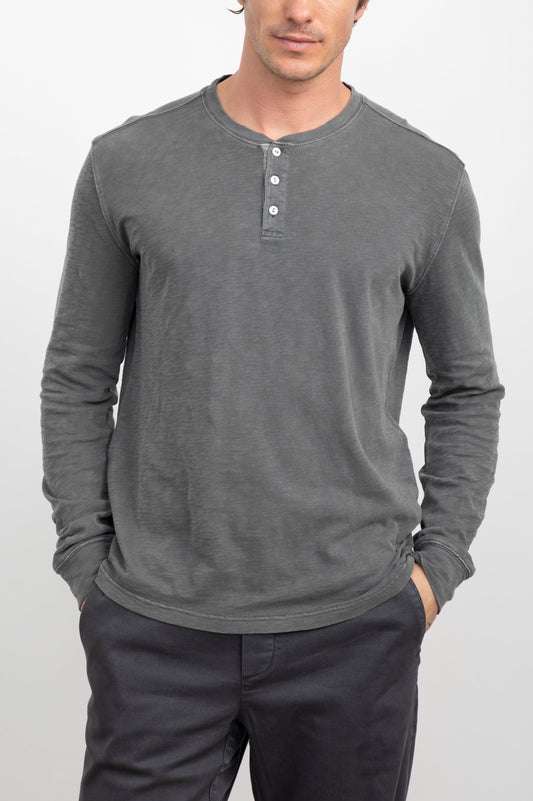 SKHI HENLEY - WASHED BLACK