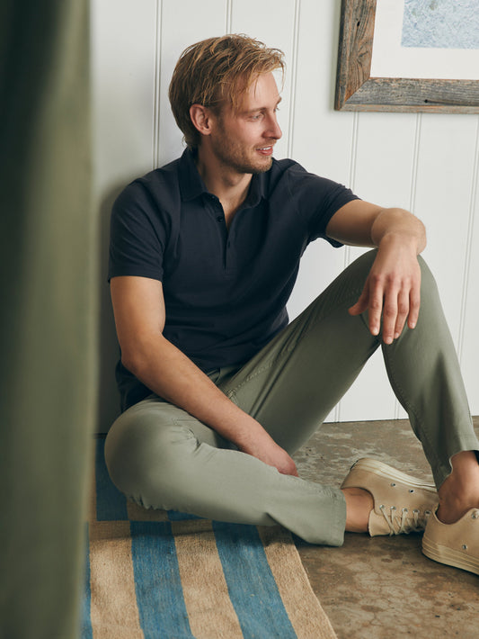 Sunwashed T-Shirt Polo - Washed Black