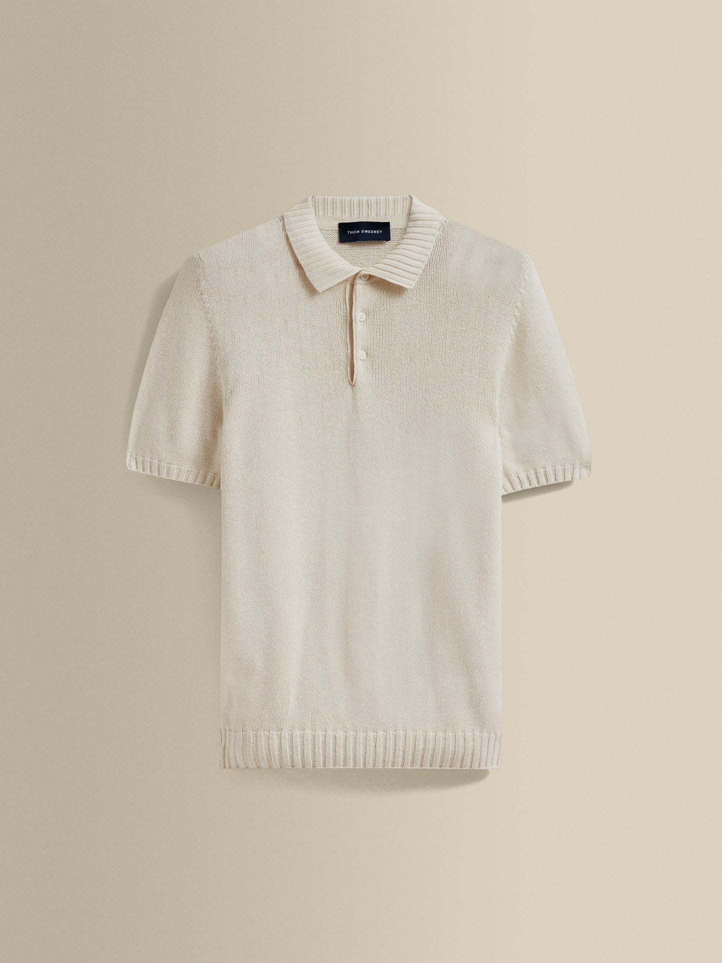 Bourette Silk Wide Gauge Cable Polo Shirt