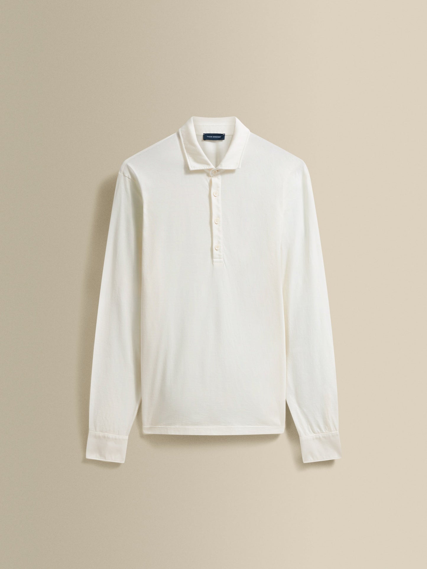 Cotton Long Sleeve Polo Shirt