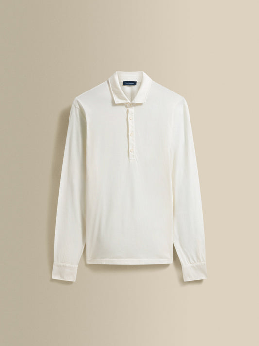 Cotton Long Sleeve Polo Shirt