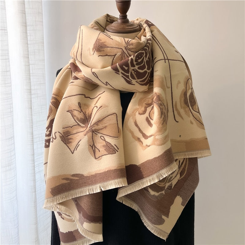 Women Cashmere High-Quality Pashmina Blanket