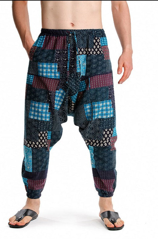 Casual Cotton Yoga Drop Crotch Joggers Sweatpants-Small Size