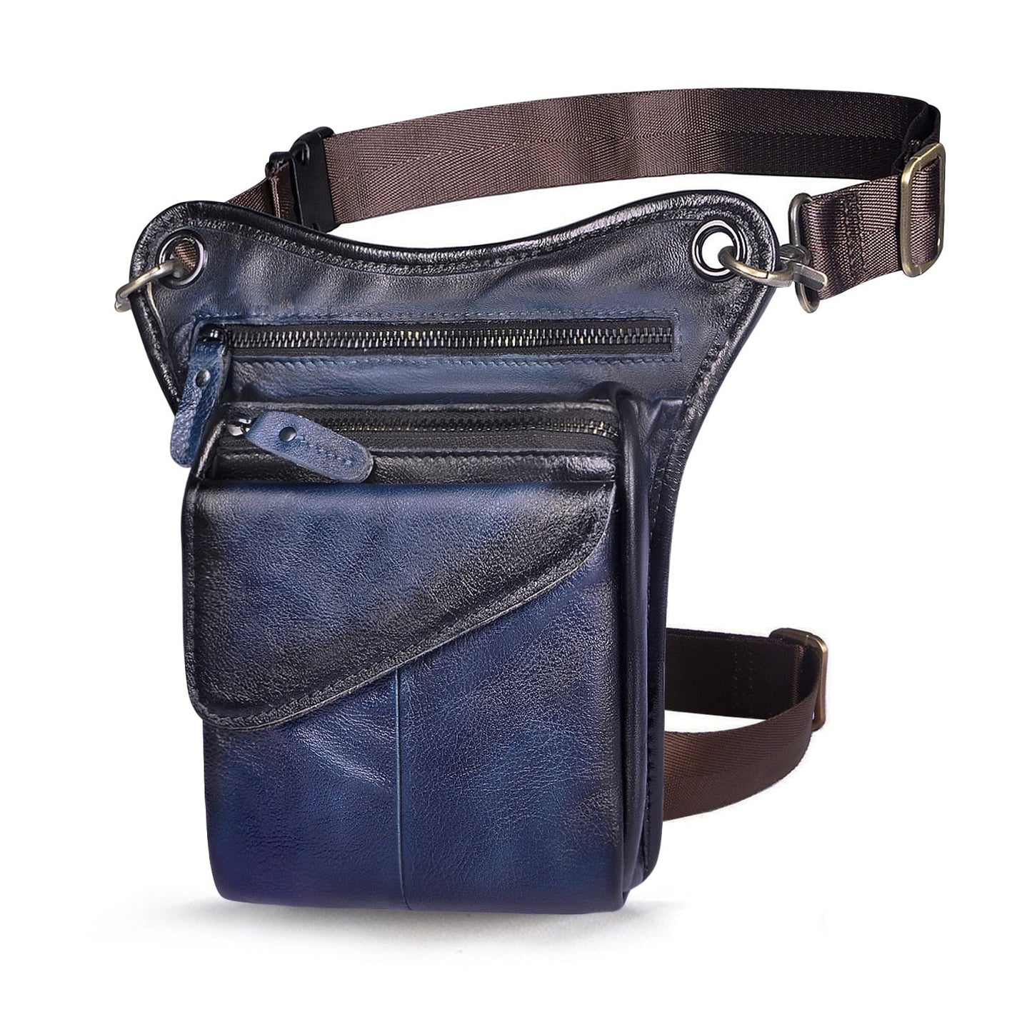 Multifunction Real Leather Shoulder Messenger Bag For Men