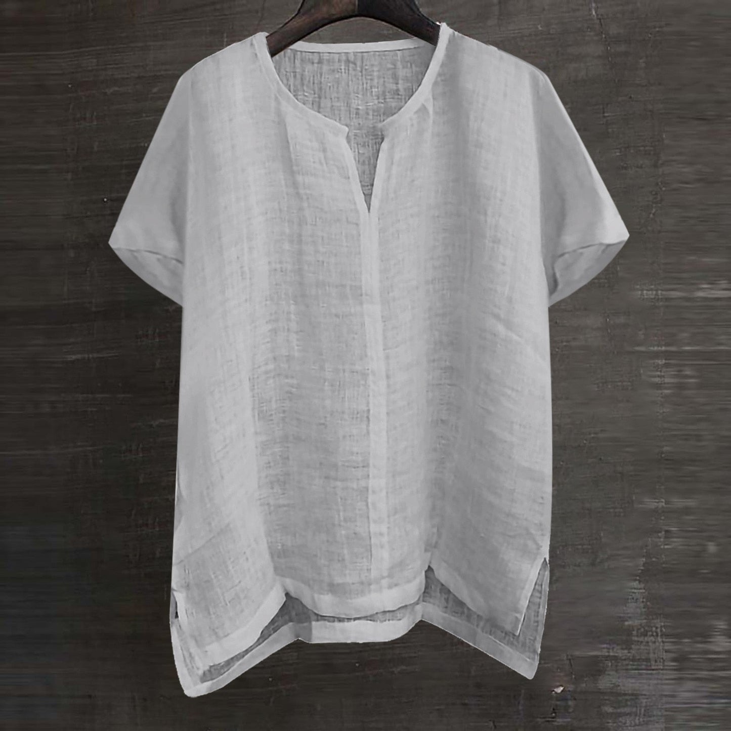 Casual Breathable Camisa Masculina Loose Blouse - size XXXL