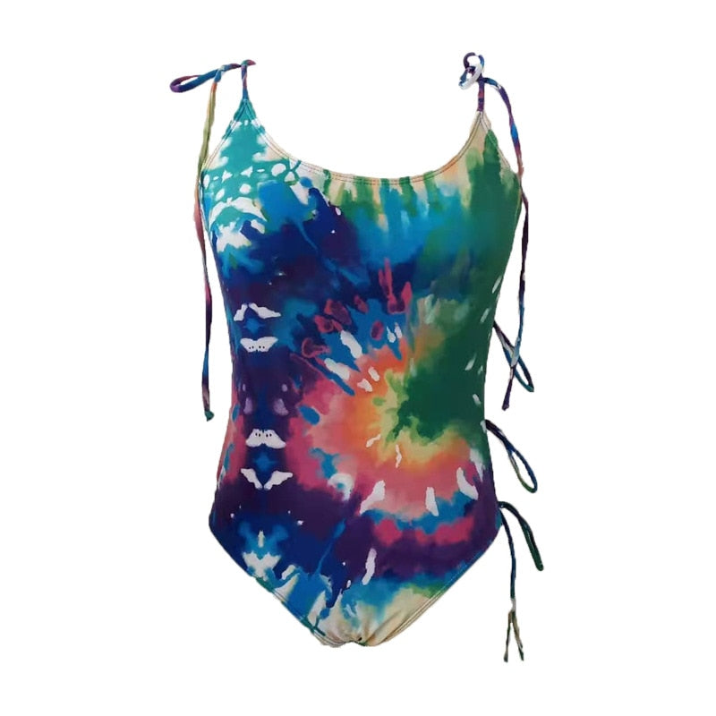 Women Floral Large One Piece Plus size Beachwear - Size L - XL