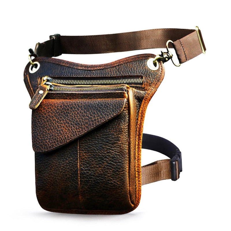 Multifunction Real Leather Shoulder Messenger Bag For Men