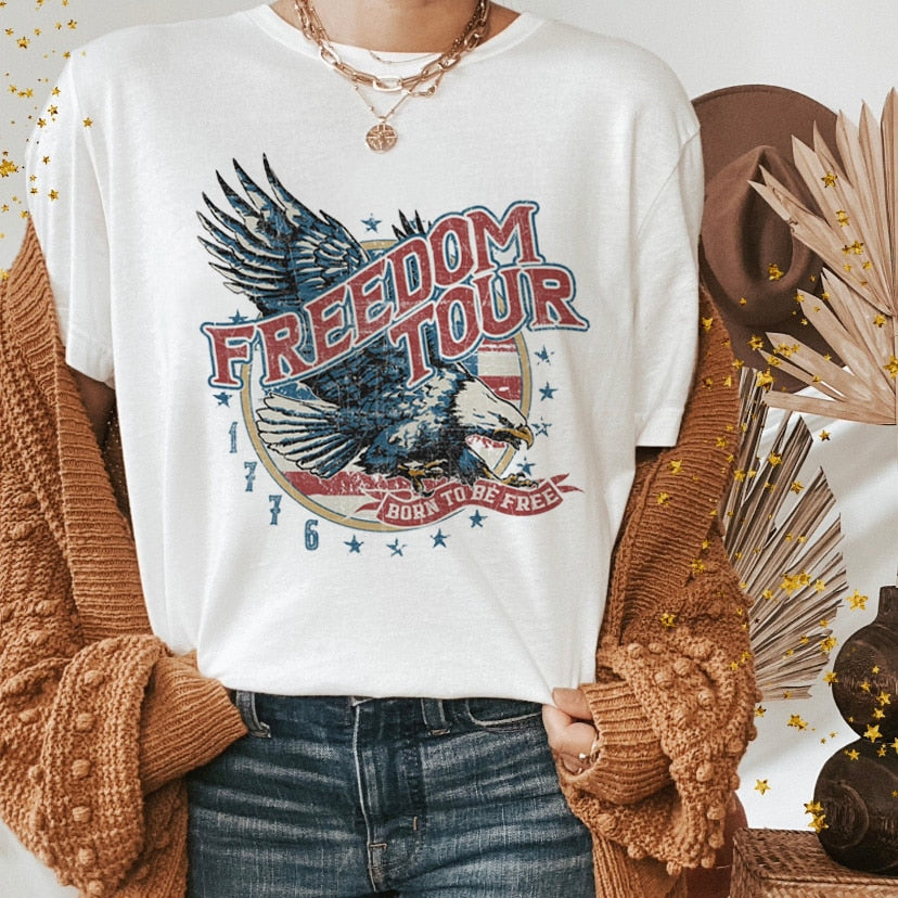 Vintage Western Denim Cartoon Graphic Top - SIze Small