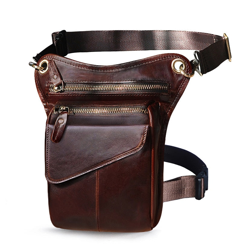 Multifunction Real Leather Shoulder Messenger Bag For Men