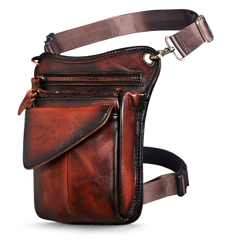 Multifunction Real Leather Shoulder Messenger Bag For Men