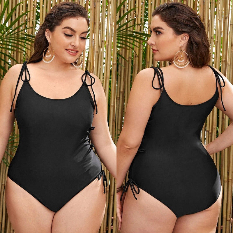 Women Floral Large One Piece Plus size Beachwear - Size L - XL