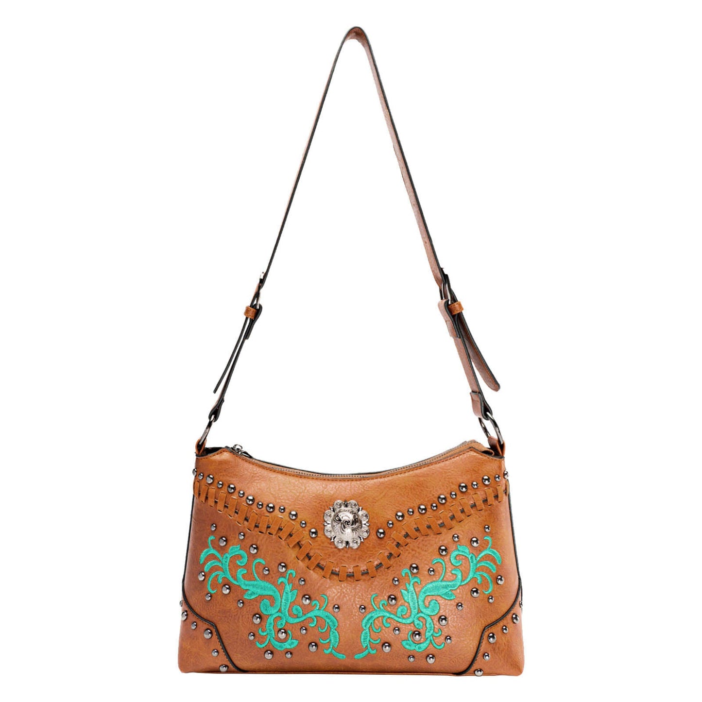 Luxury Embroidered Studs Stitch Shoulder Bag