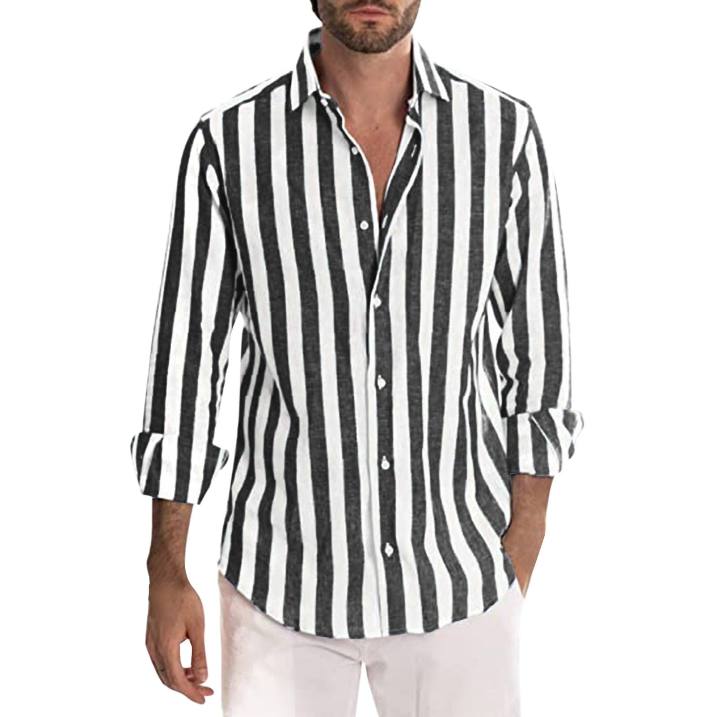 Summer Striped Streetwear Shirt