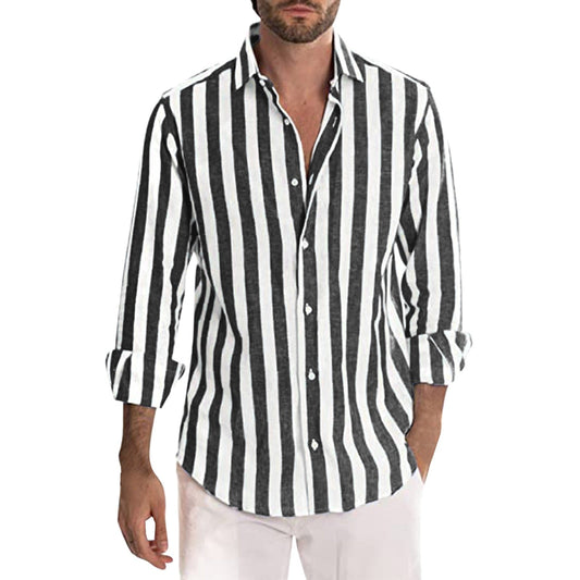 Summer Striped Streetwear Shirt