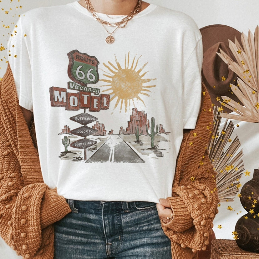 Vintage Western Denim Cartoon Graphic Top - SIze Small