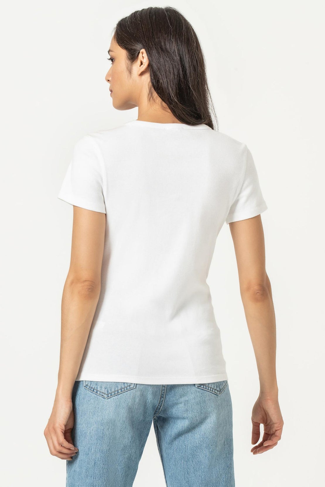 Short Sleeve Crew in White
