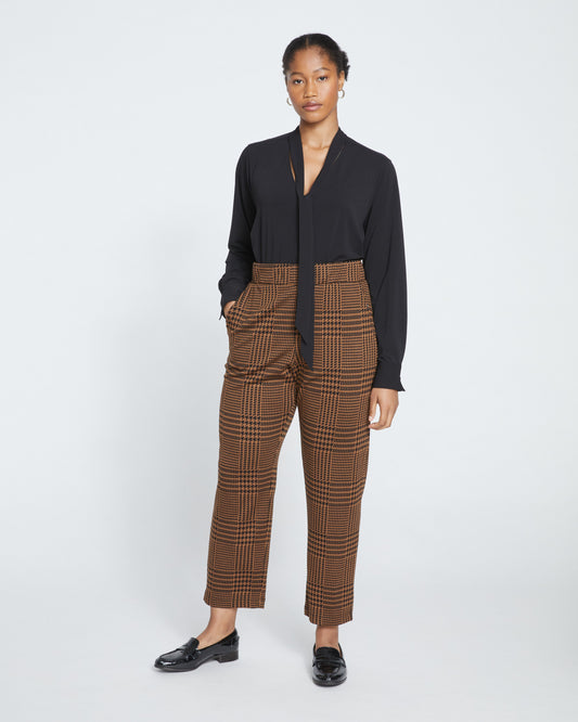 Smart Signature Ponte Pants - Autumn Houndstooth Jacquard