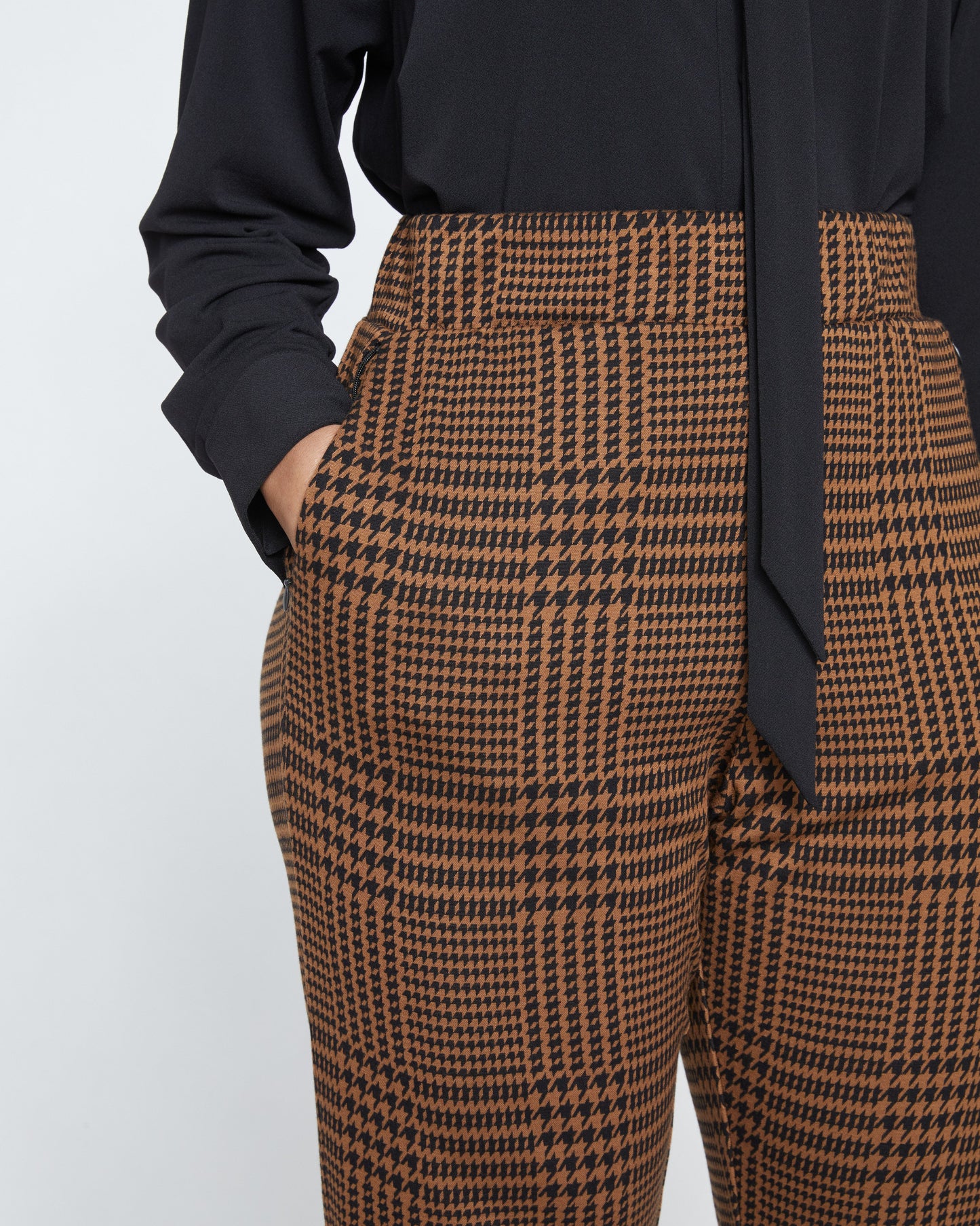 Smart Signature Ponte Pants - Autumn Houndstooth Jacquard