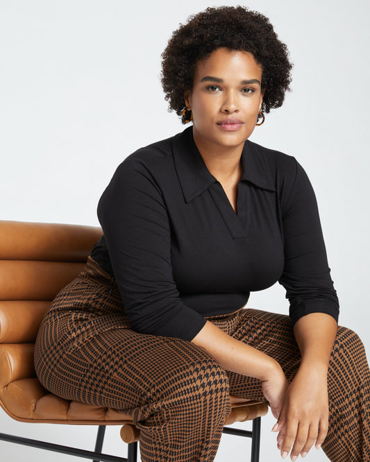 Smart Signature Ponte Pants Long - Autumn Houndstooth Jacquard