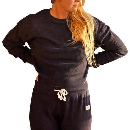 Surf Station Sophie Crop Top Women's L/S Sweater