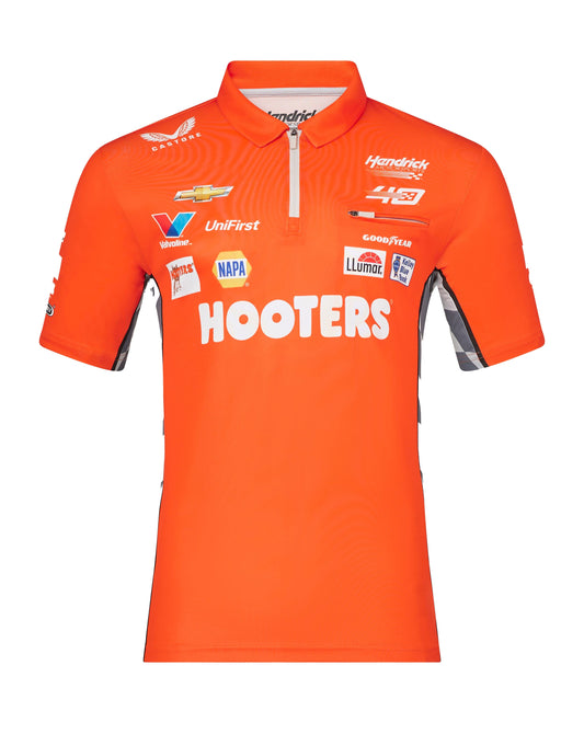 Hendrick Motorsport Chase Elliot #9 Hooters Polo Shirt - Orange