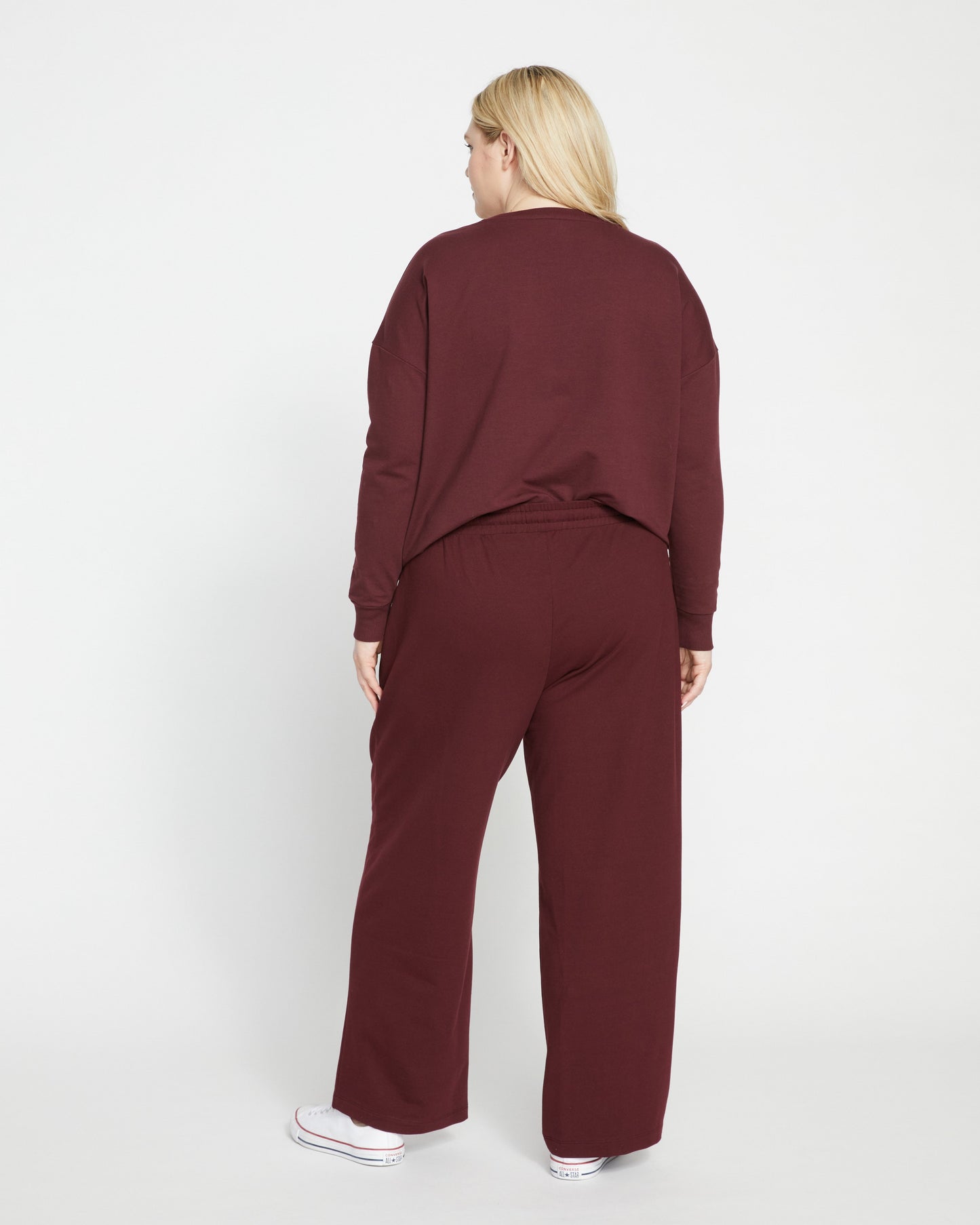 Classic Light Terry Sweatpants - Black Cherry