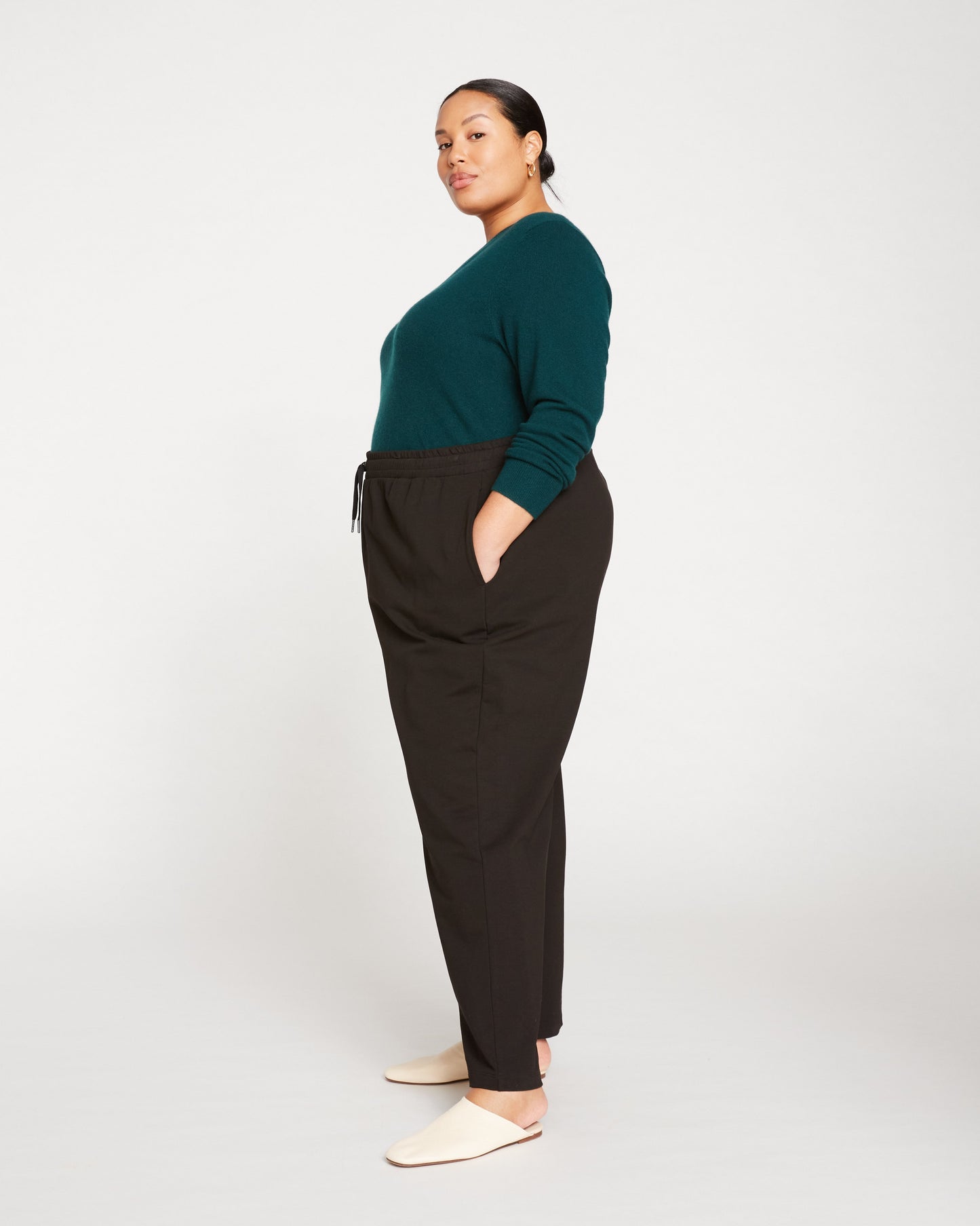 Classic Light Terry Sweatpants - Black