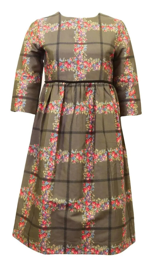 Too La Roo Plaid Floral Dress