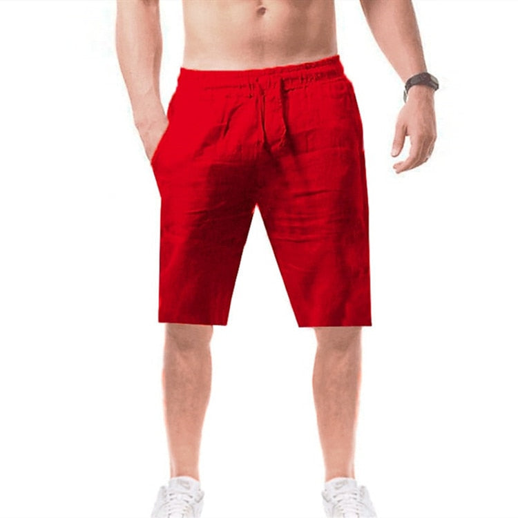 Casual Elastic Waist Linen Hip-Hop Trouser Pants - Size 4XL