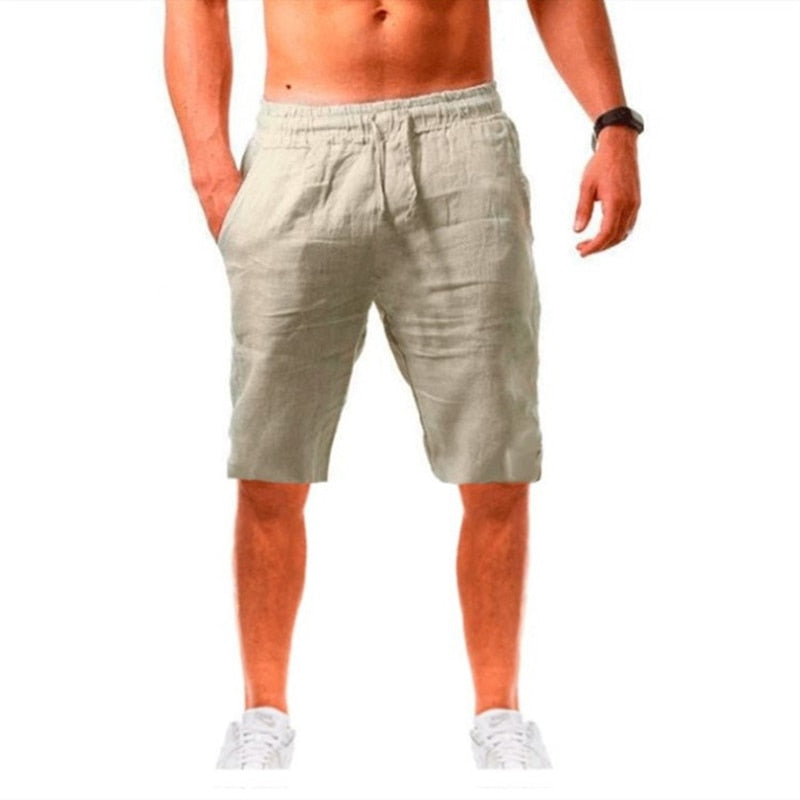 Casual Elastic Waist Linen Hip-Hop Trouser Pants - Size 5XL