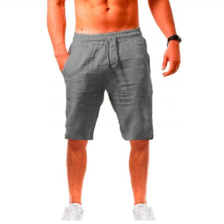 Casual Elastic Waist Linen Hip-Hop Trouser Pants - Size 4XL