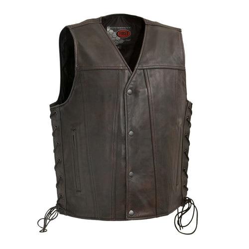 High Roller - Men's Leather Motorcycle Vest - zoter Shop