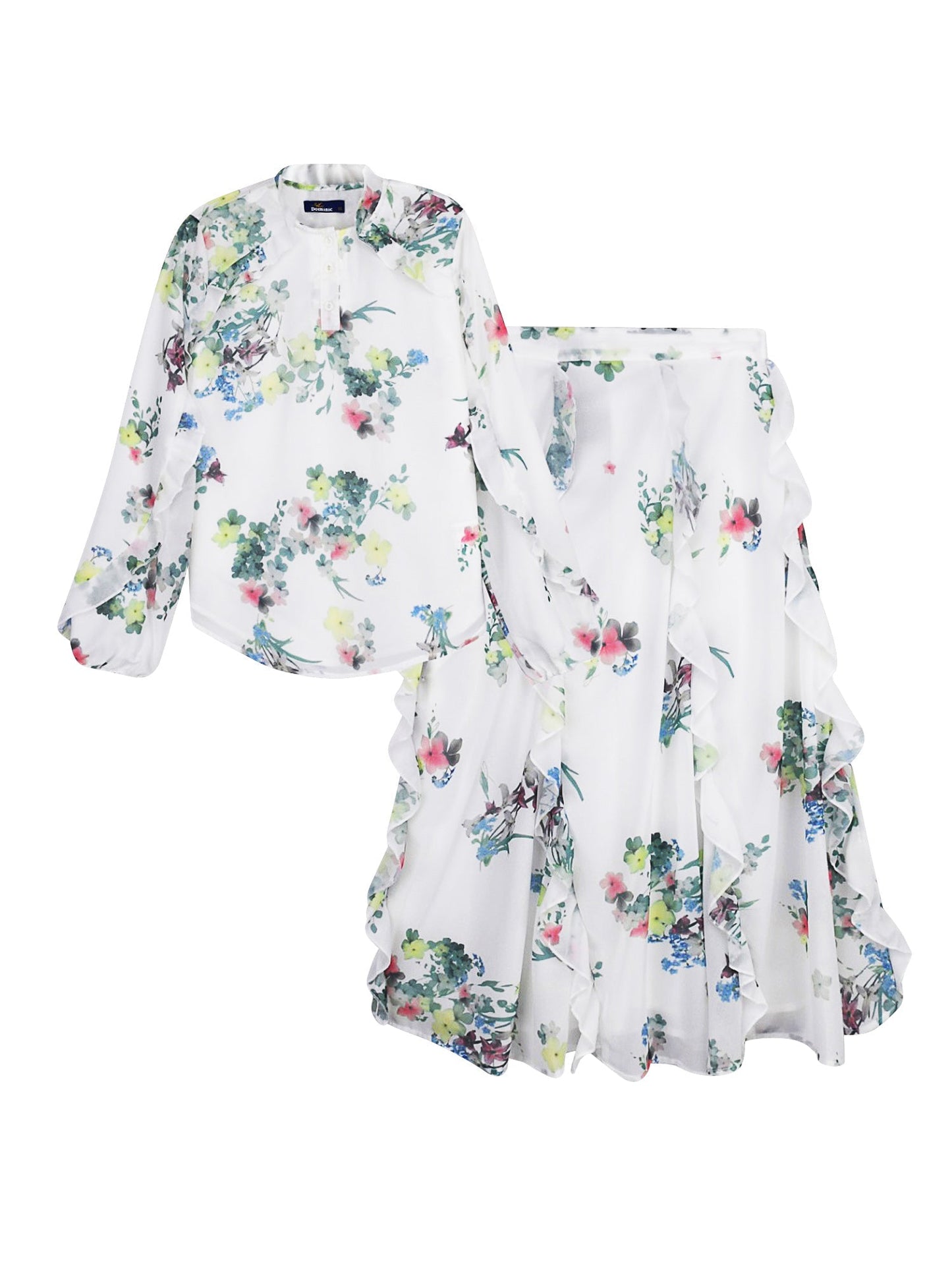 Dominic Ruffled Floral Skirt
