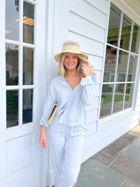 Long Sleeve Button Down in Clearwater