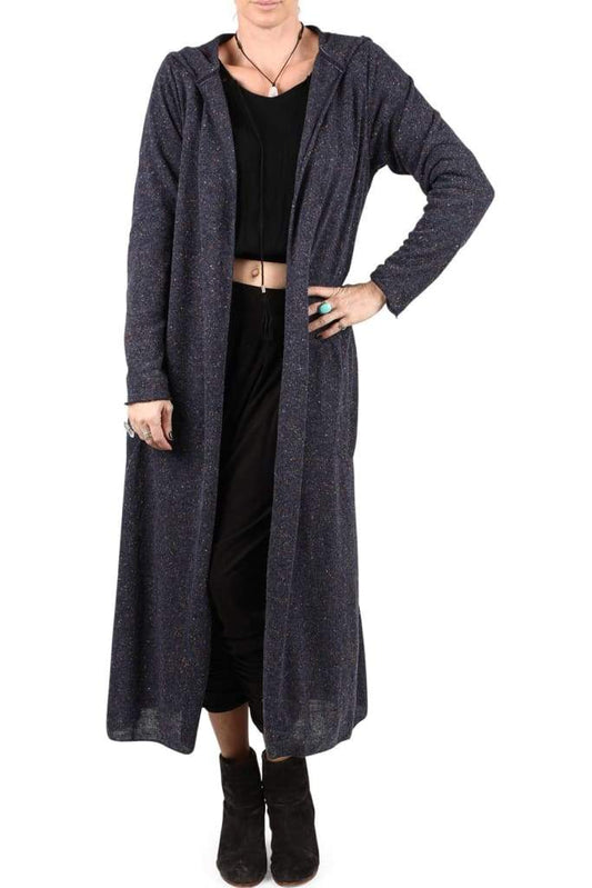 Blue Dot Longline Hoodie Jacket
