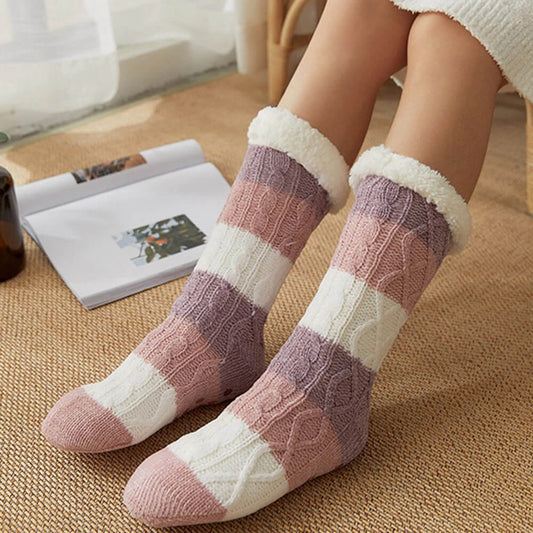 Cozy & Fuzzy Non Skid Sherpa Slipper Socks. Shop Hosiery on Mounteen. Worldwide shipping available.