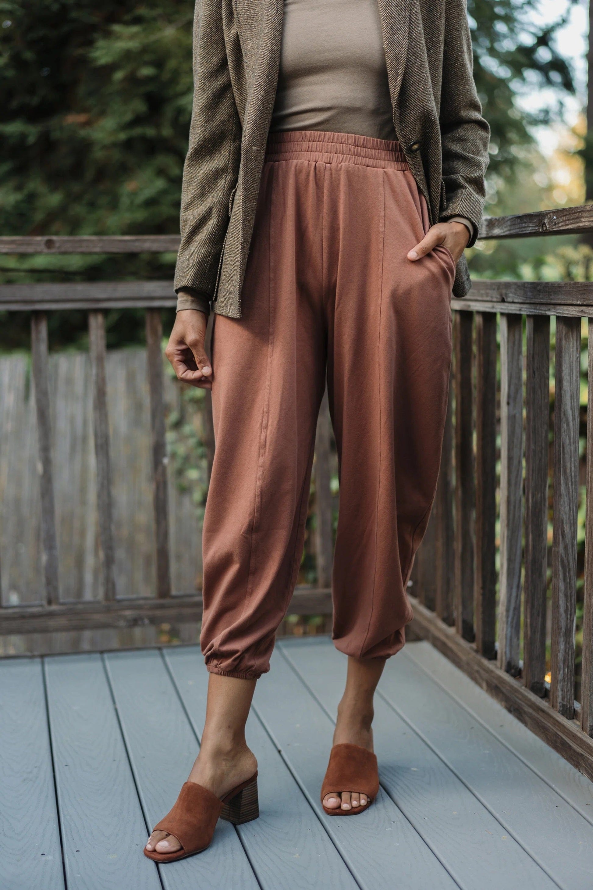 Day Lantern Pant Pants + Jeans Mien XS Rosewood Pink
