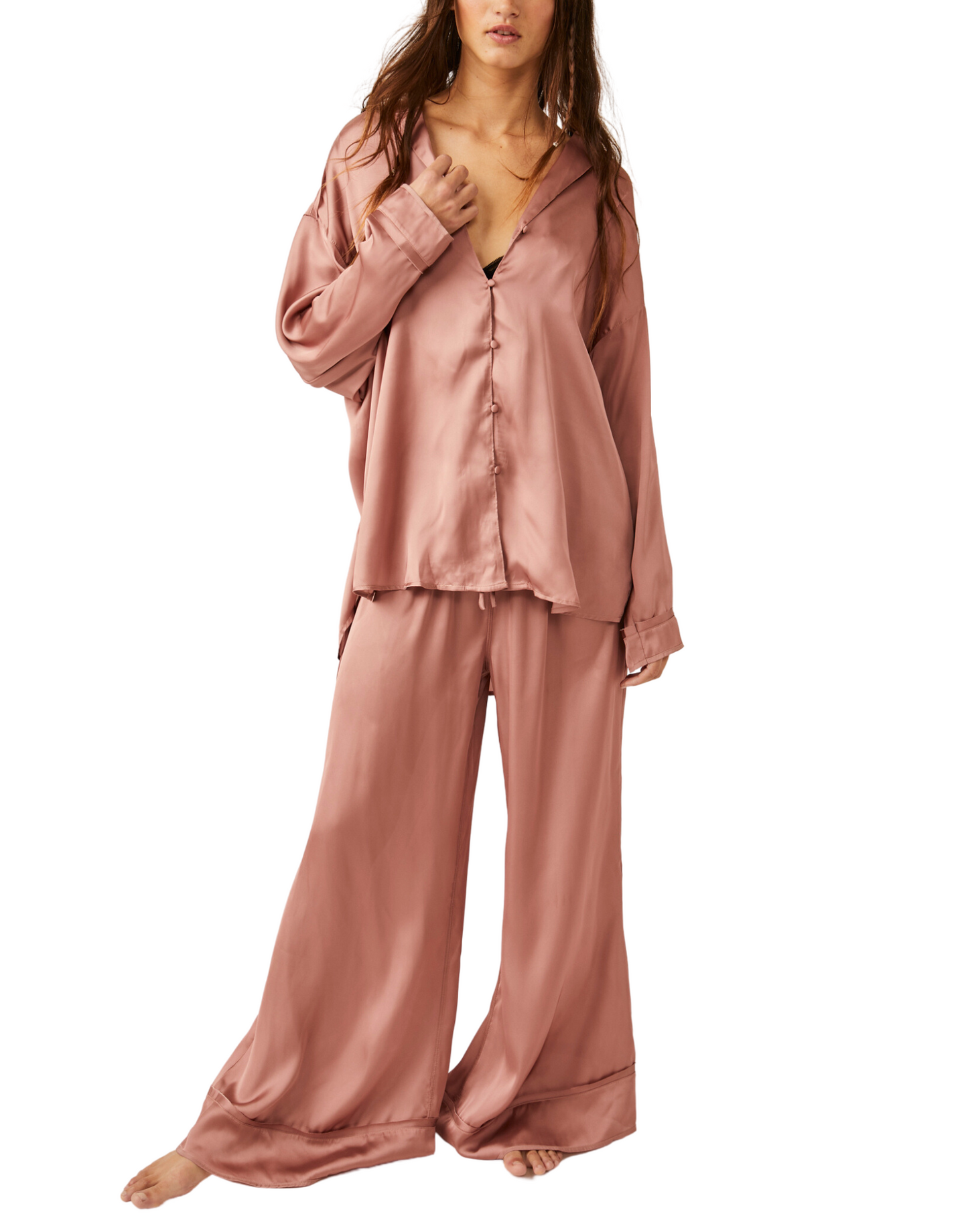 Dreamy Days Pajama Set in Smoke Rose - Madison's Niche