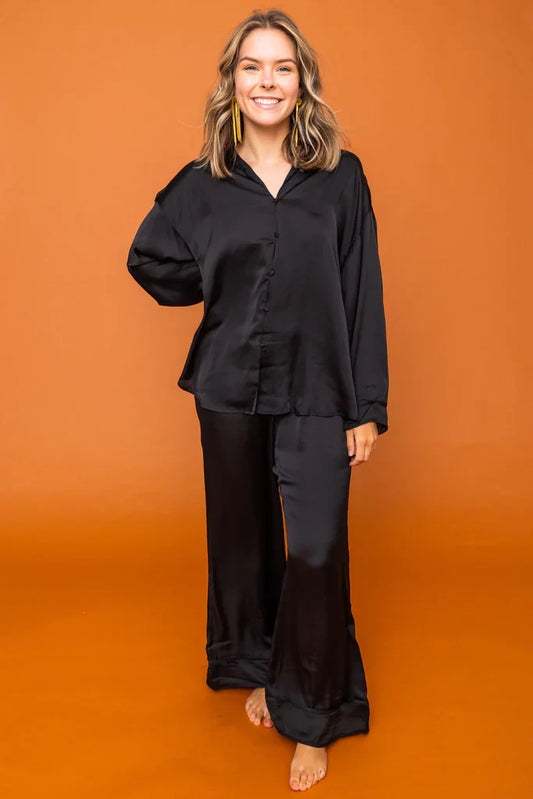 Dreamy Days Pajama Set in Black