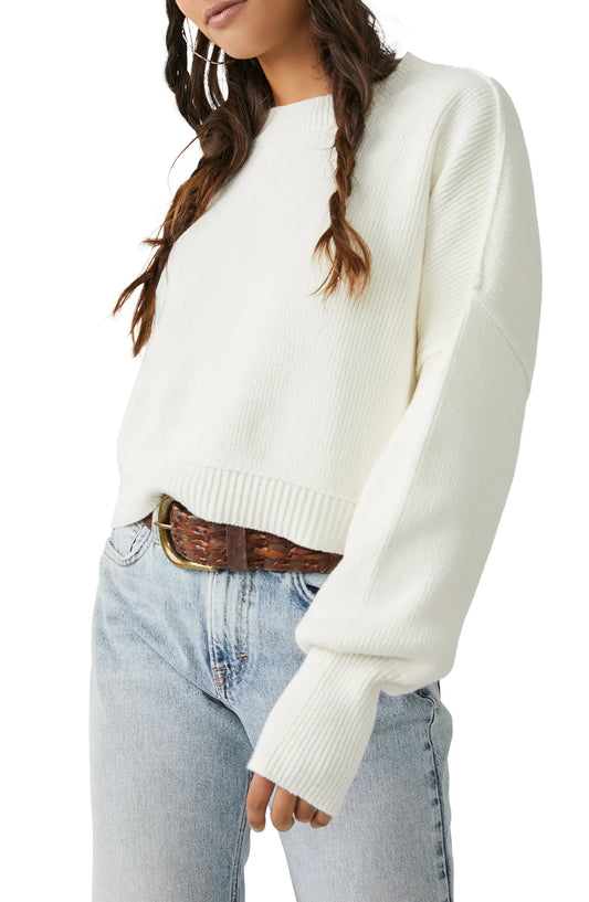 Easy Street Crop Pullover in Moonglow
