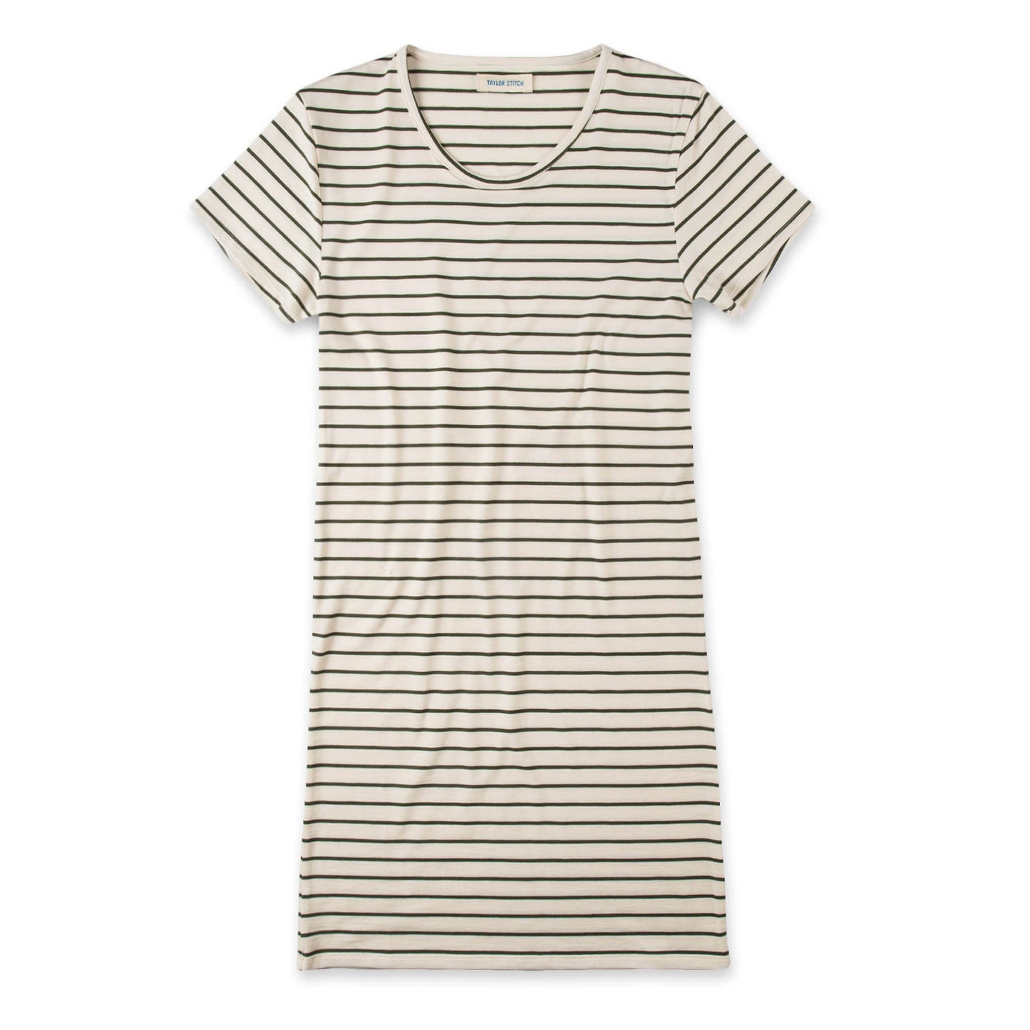 The Sausalito Dress in Forest Stripe Mercerized Merino
