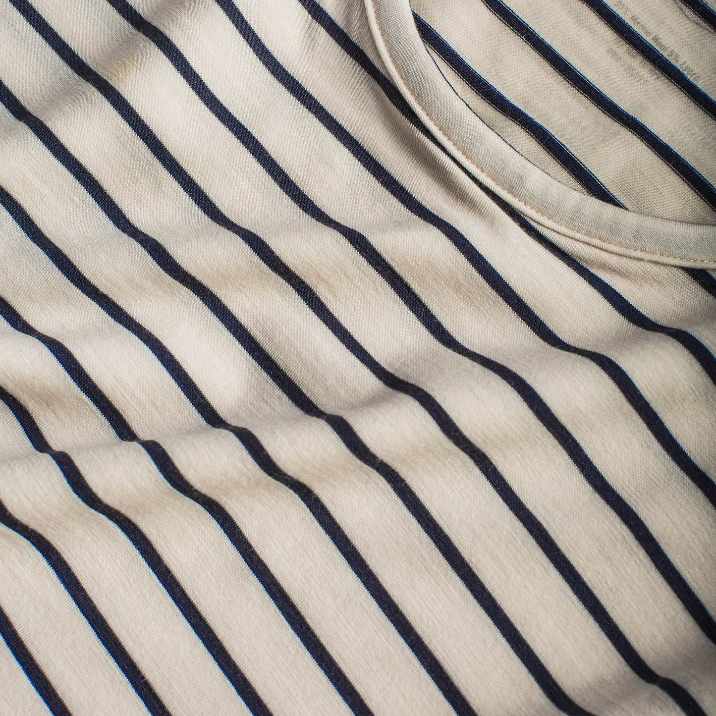 The Sausalito Dress in Navy Stripe Mercerized Merino