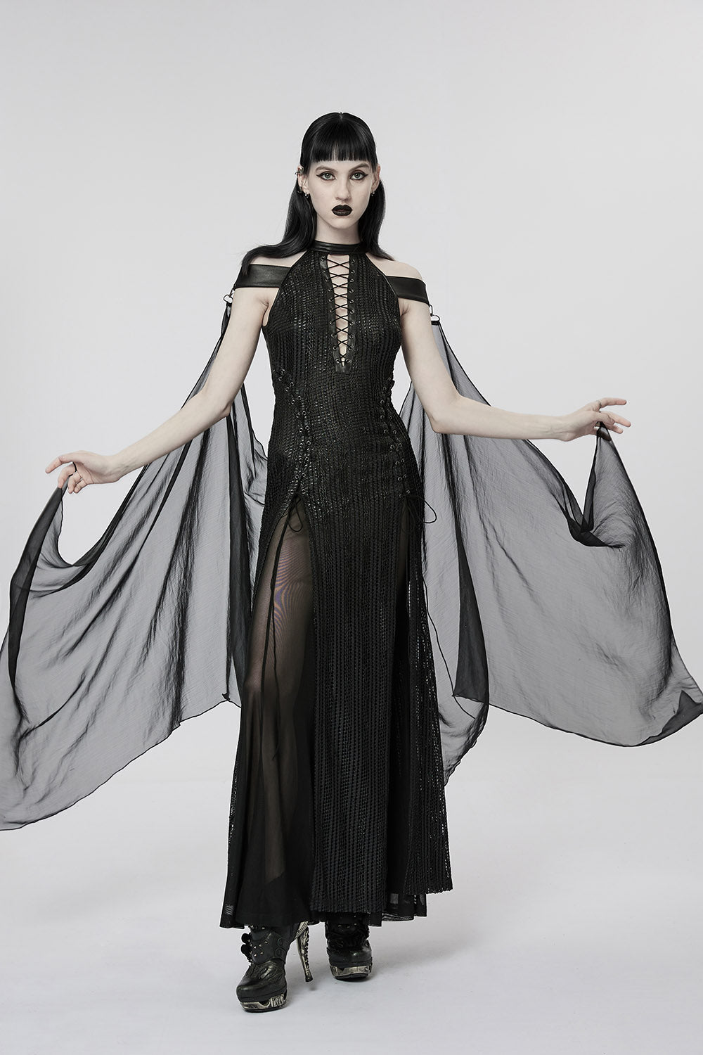 Medusa's Gaze Leg Slit Dress