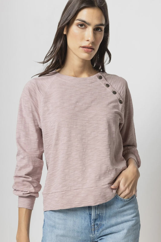 Full Sleeve Button Raglan Top