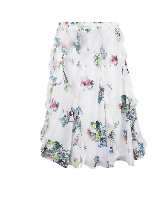 Dominic Ruffled Floral Skirt