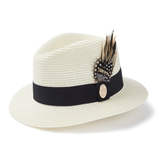 Hicks & Brown Aldeburgh Fedora-WOMENS CLOTHING-Cream/Black Ribbon-XS-Kevin's Fine Outdoor Gear & Apparel