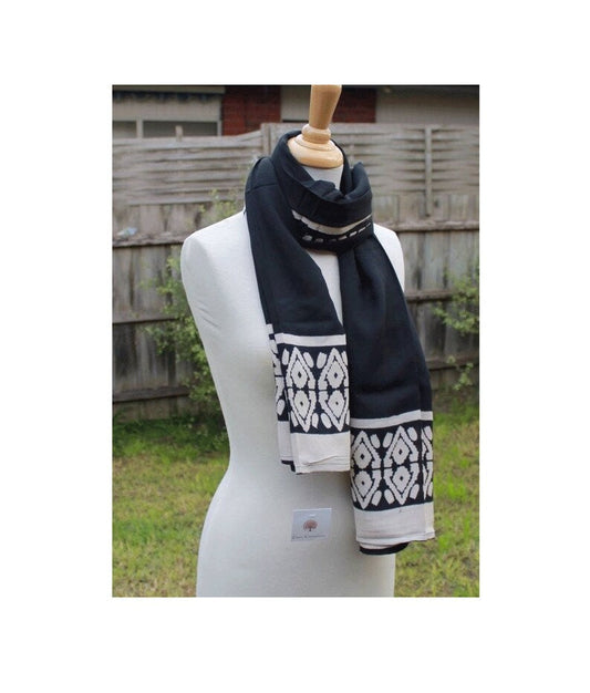 Rayon Black Scarf Neck Wrap Head Band Stol Shawl Scarf
