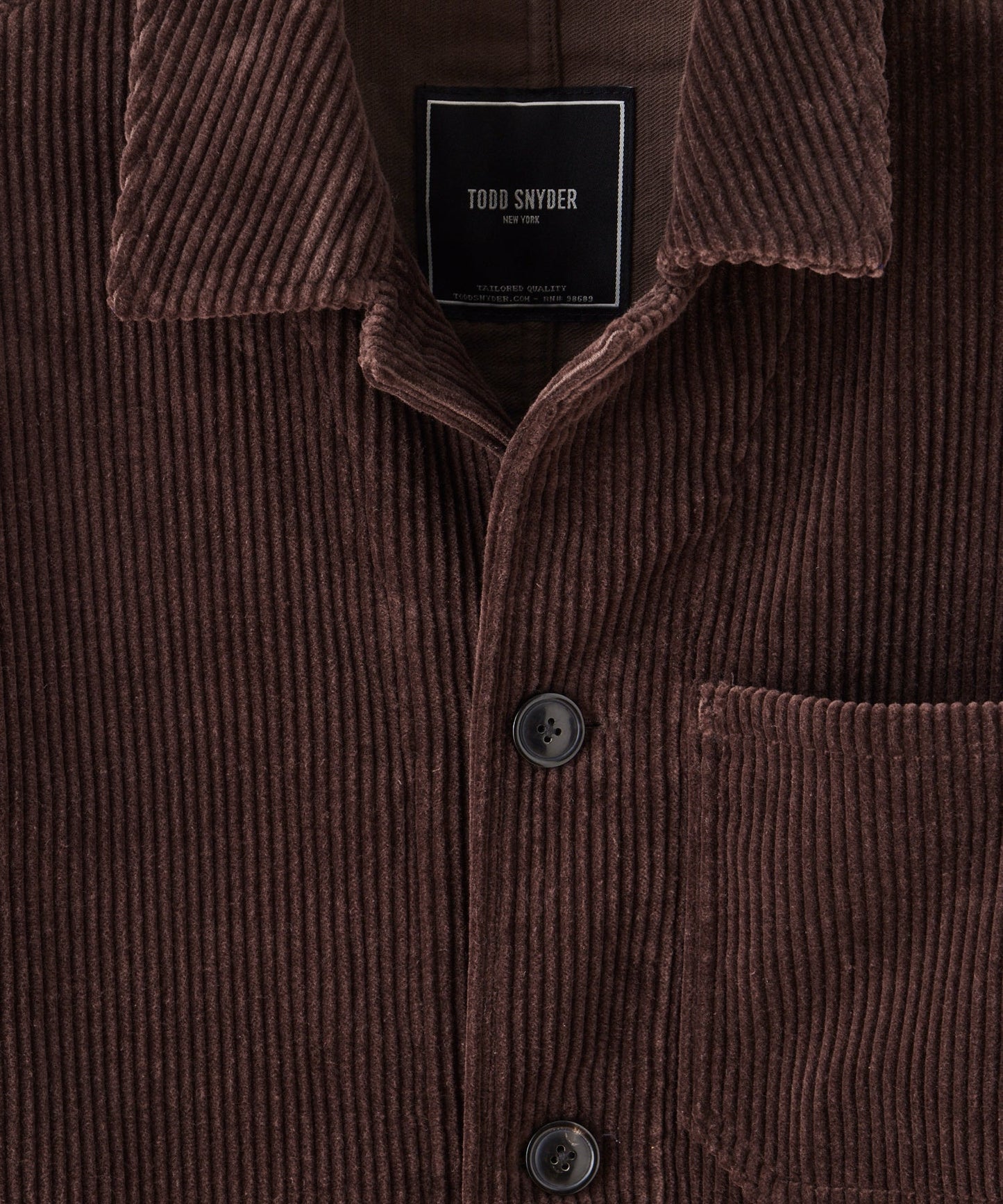 Italian Corduroy Chore Coat in Chocolate